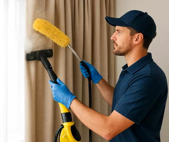 Trusted residential curtain cleaning technician Matty Curtain Cleaning ebbw-vale QLD
