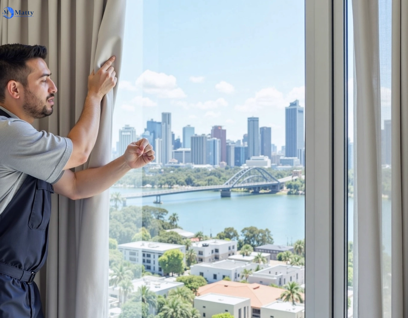 Professional curtain steam cleaning service ebbw-vale QLD by Matty Curtain Cleaning