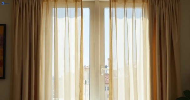Dull dusty drapes in ebbw-vale before professional cleaning